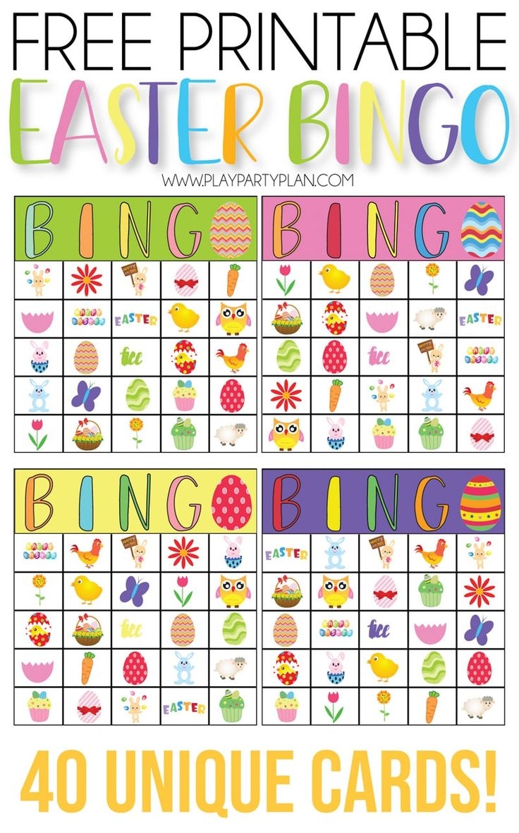 Free Printable Easter Bingo Cards