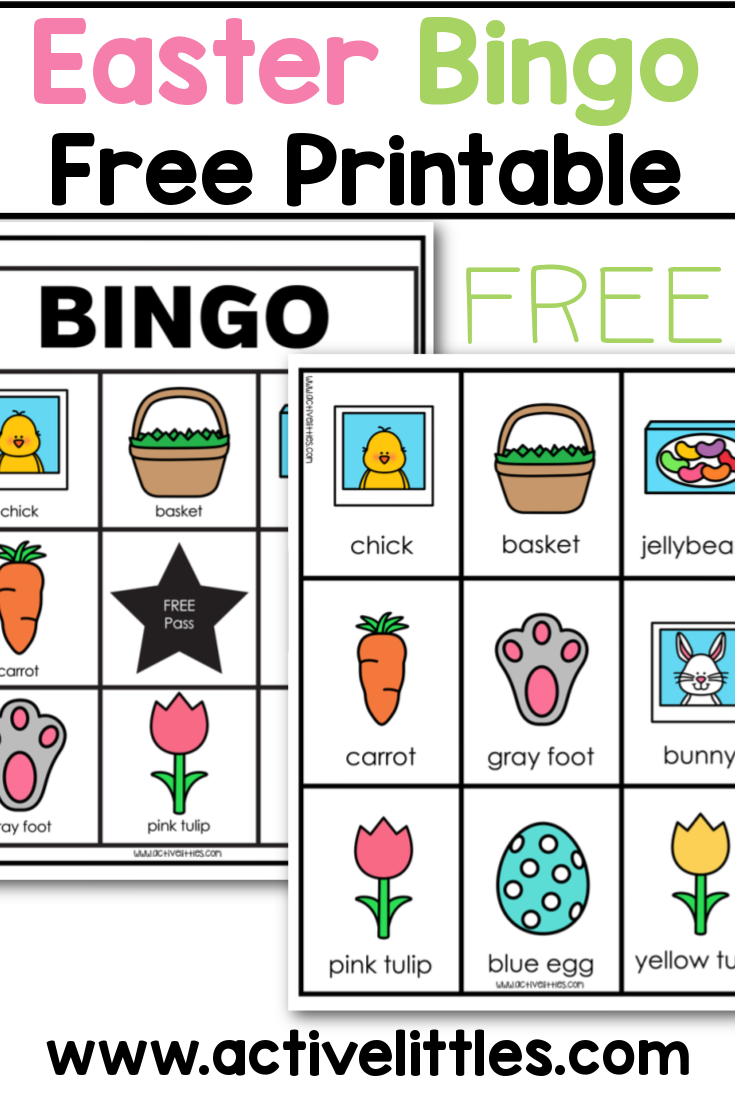 Free Printable Easter Bingo Game For Kids Active Littles