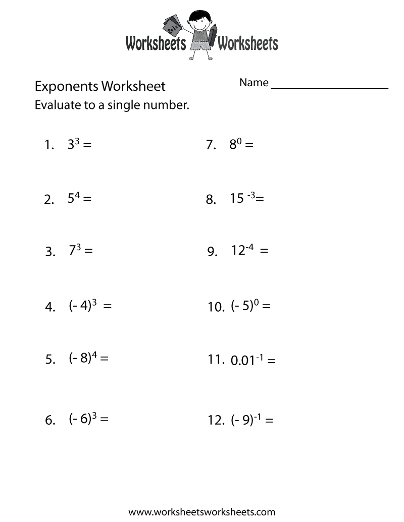Free Printable Exponents Practice Worksheet Worksheets Library Free Printable Exponents Practice Worksheet Worksheets Library