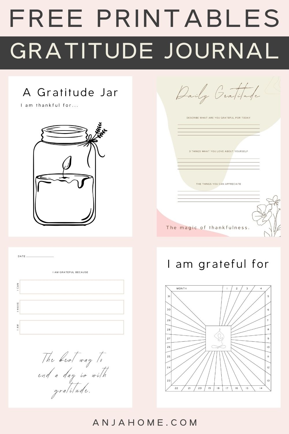 Free Printable Gratitude Journal Pdf With Prompts AnjaHome