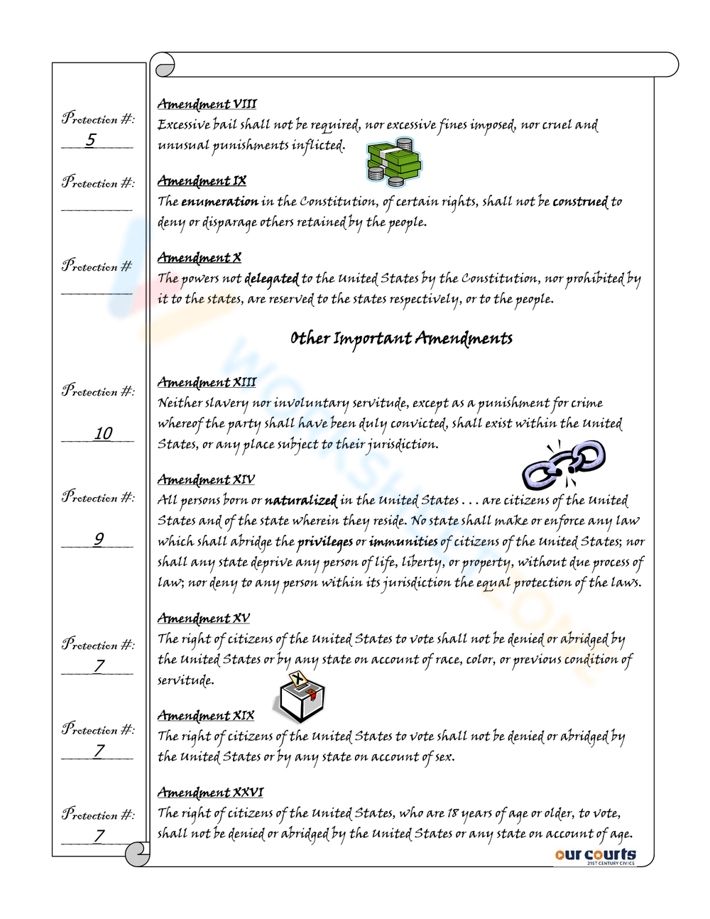 Free Printable I Have Rights Worksheet Answers Worksheets Library