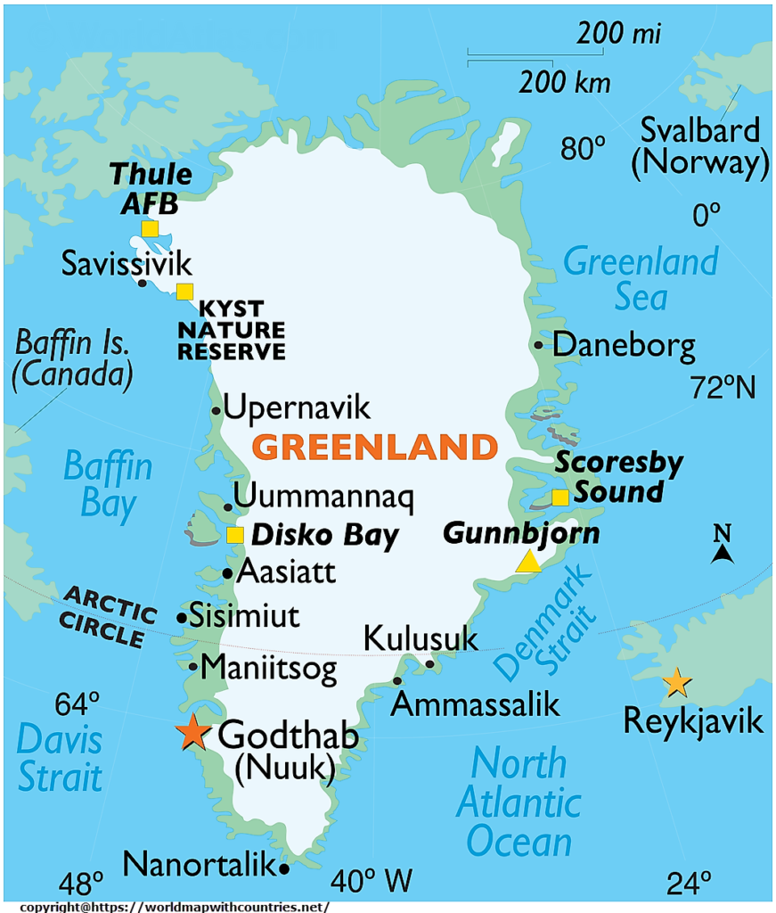Greenland map printable PDF Greenland map printable PDF