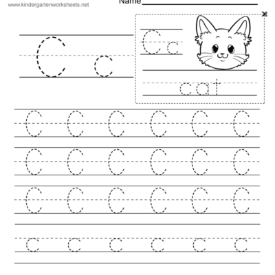 Free Printable Letter C Writing Practice Worksheet