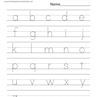 Free Printable Lowercase Alphabet Letters Tracing Worksheet