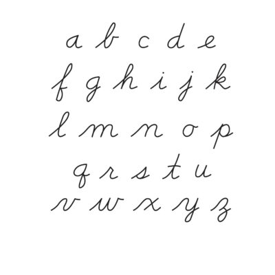Free Printable Lowercase Cursive Alphabet