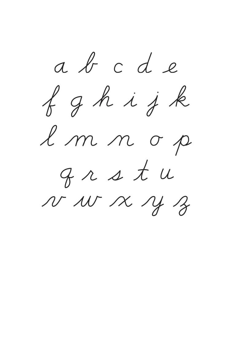 cursive letters printable
