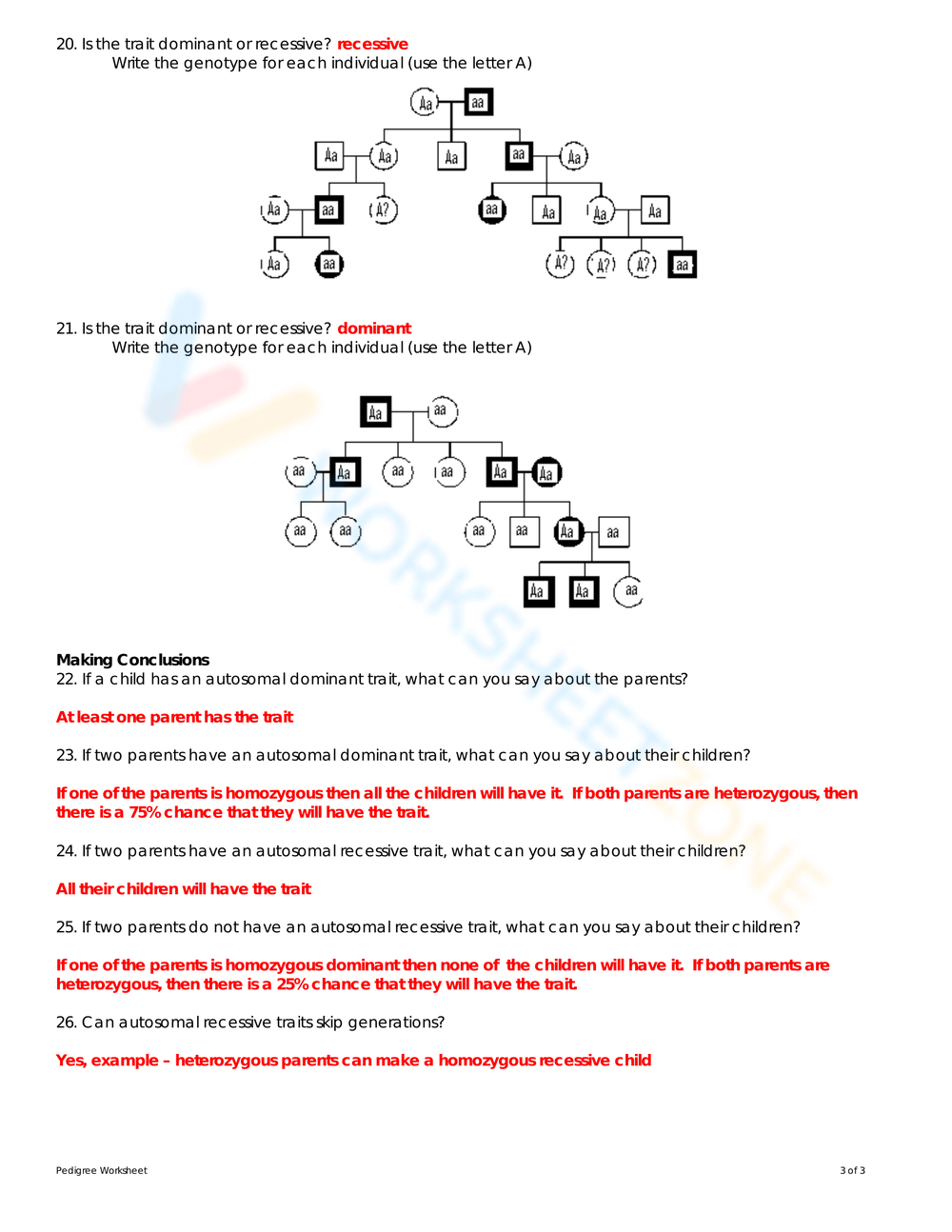 Free Printable Pedigree Worksheet Answers For Students Worksheets Library Free Printable Pedigree Worksheet Answers For Students Worksheets Library