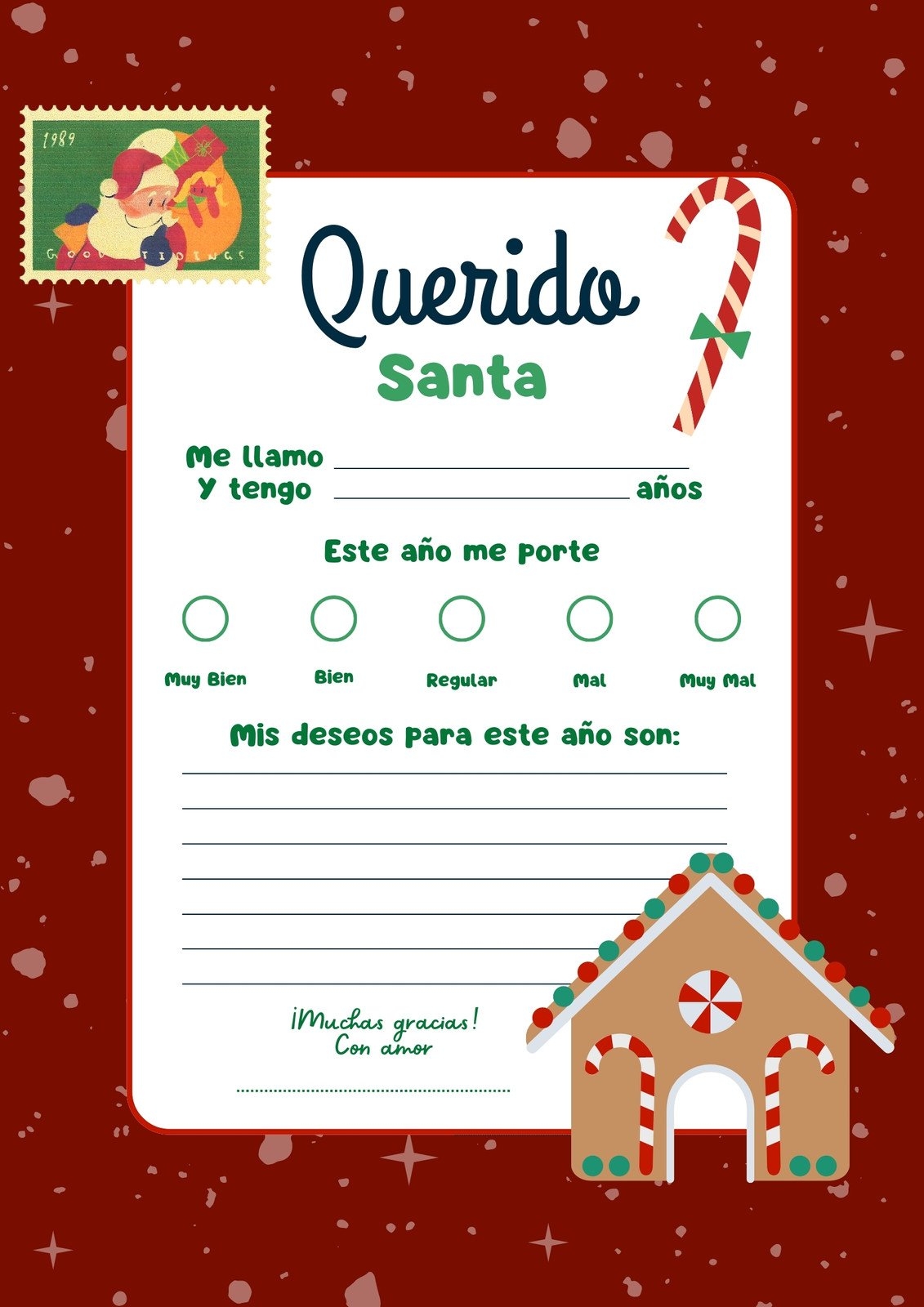 Free Printable Santa Letter Templates You Can Customize Canva