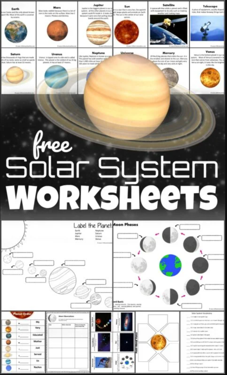 FREE Printable Solar System Worksheets For Kids FREE Printable Solar System Worksheets For Kids