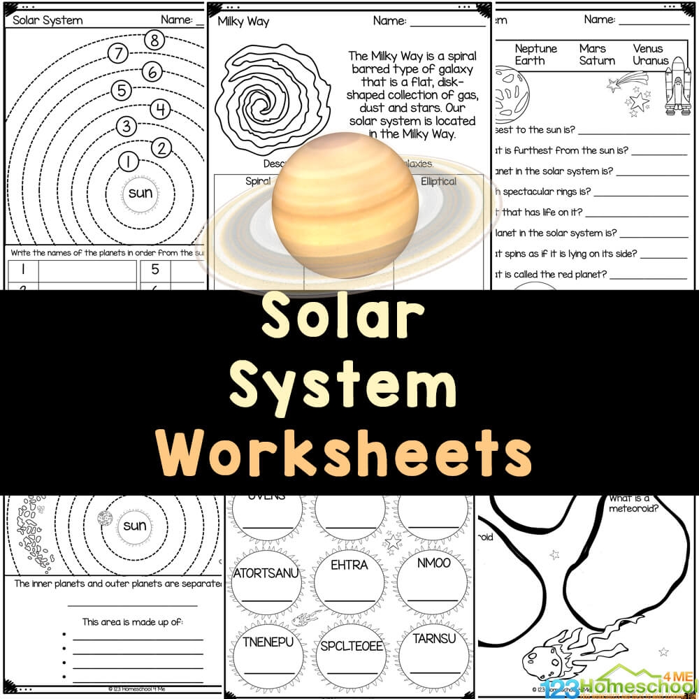 FREE Printable Solar System Worksheets For Students FREE Printable Solar System Worksheets For Students
