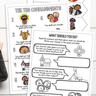 Free Printable Ten Commandments Worksheets To Teach Values