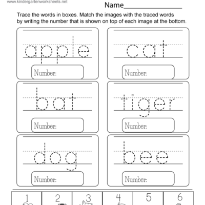 Free Printable Tracing Words Vocabulary Worksheet