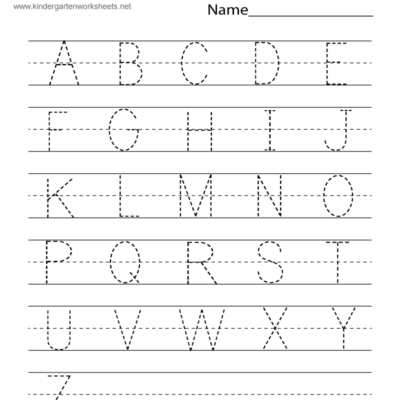 Free Printable Uppercase Alphabet Letters Tracing Worksheet