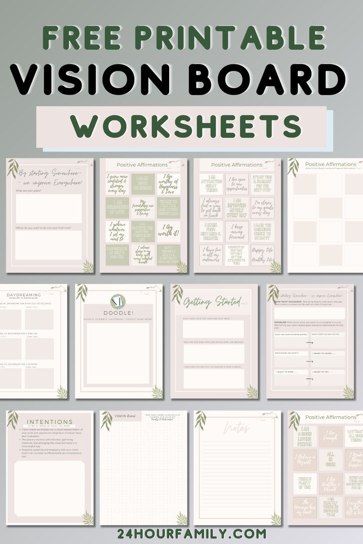 Free Printable Vision Board Worksheets Updated 2026 Free Printable Vision Board Worksheets Updated 2026