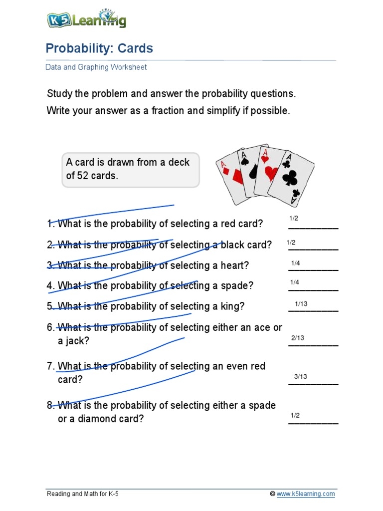 probability worksheets with answers