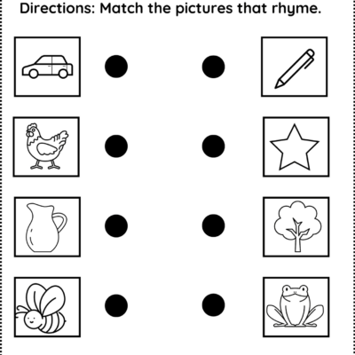 Free Rhyming Word Worksheet