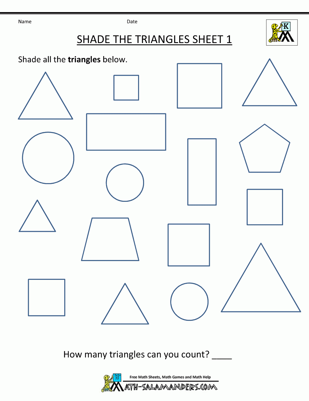 shapes worksheets for kindergarten pdf