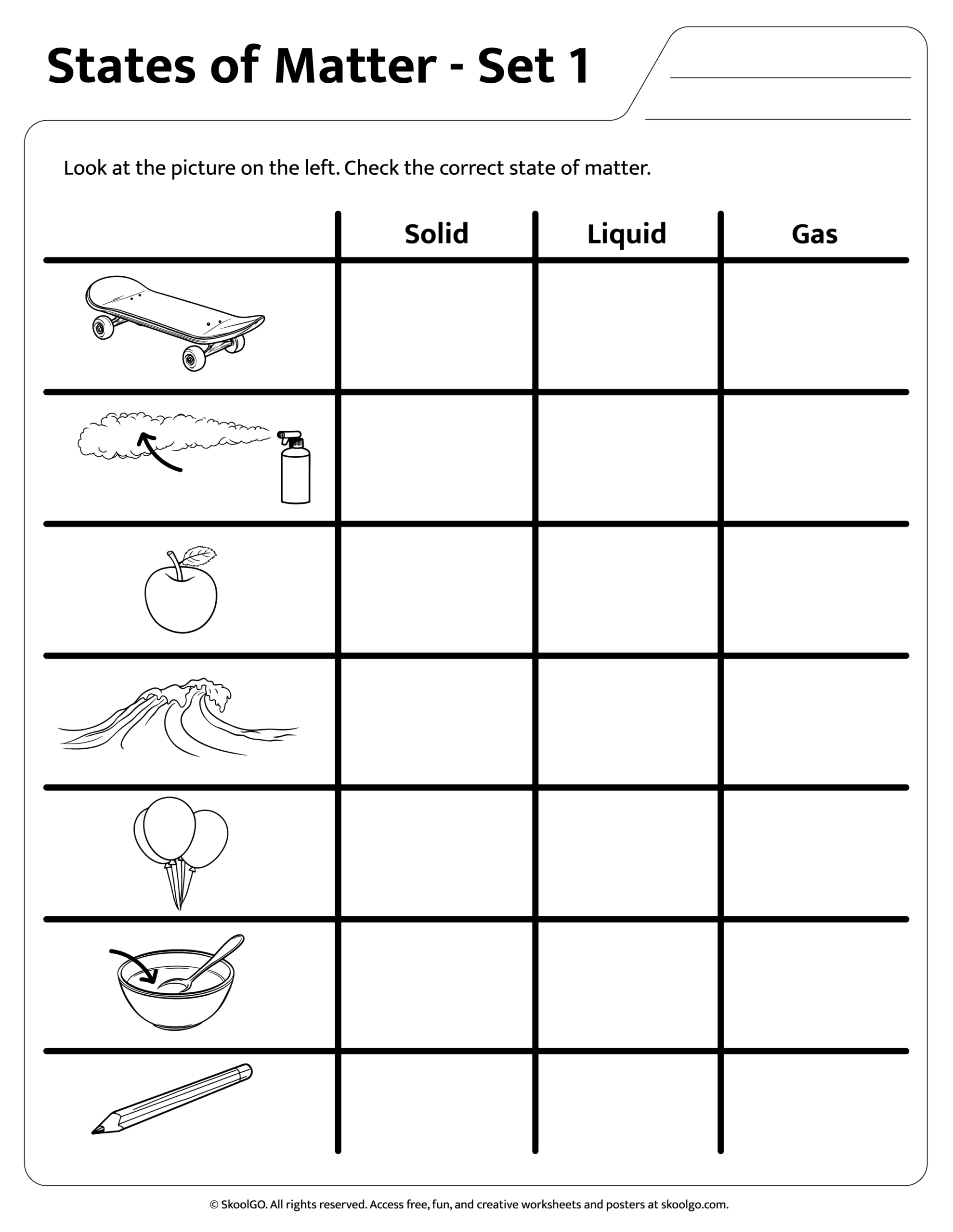 Free States Of Matter Worksheet Set For Grades 1 4 Free States Of Matter Worksheet Set For Grades 1 4