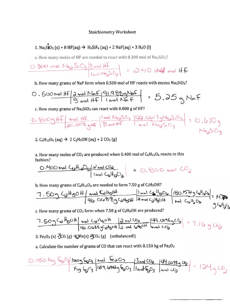 Free Stoichiometry Worksheet 1 Download Free Stoichiometry Worksheet 1 Png Images Free Worksheets On Clipart Library