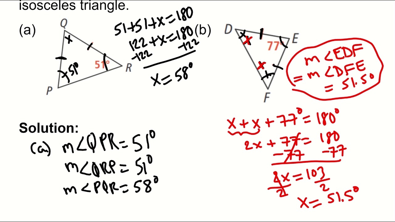 Geometry Lesson 4 2 Isosceles And Equilateral Triangles YouTube