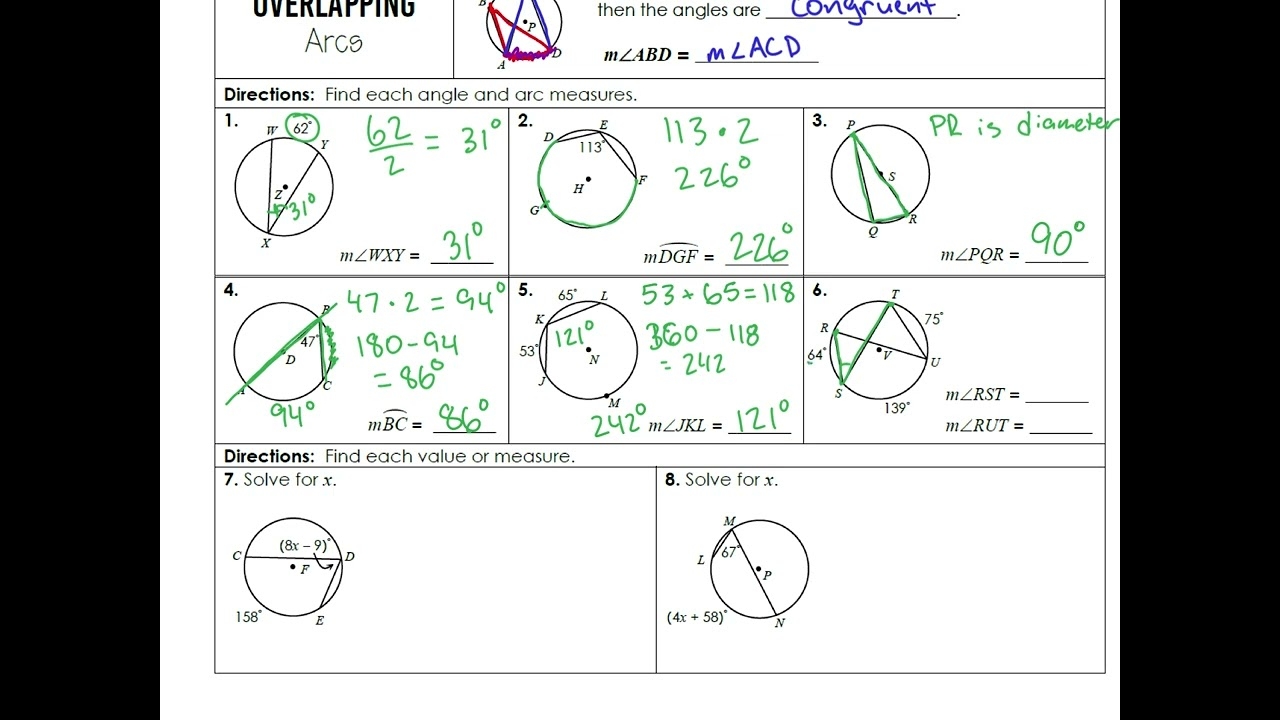 Geometry Notes 10 4A Inscribed Angles Worksheets Library Geometry Notes 10 4A Inscribed Angles Worksheets Library
