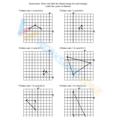 Geometry Worksheet Dilations Worksheet Worksheets Library
