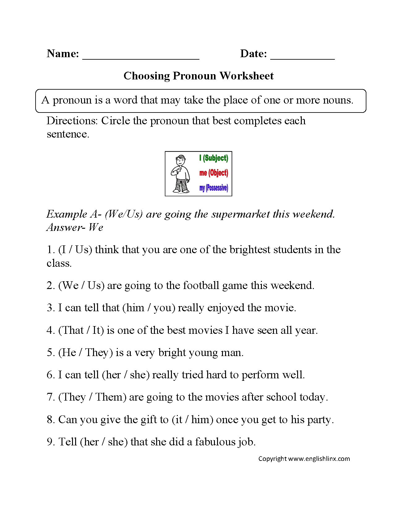 Grammar Worksheets Parts Of Speech Worksheets