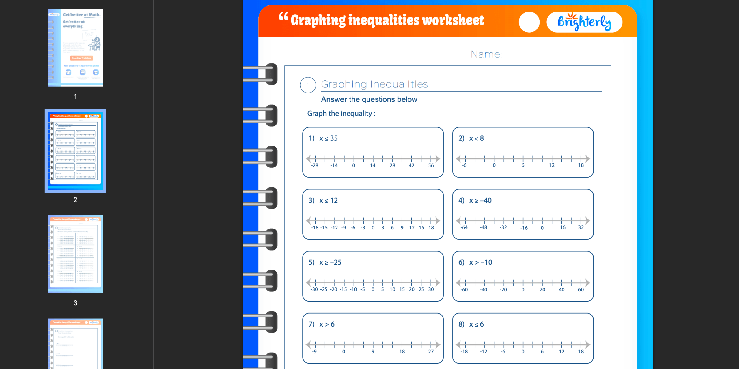Graphing Inequalities Worksheet Free Download 