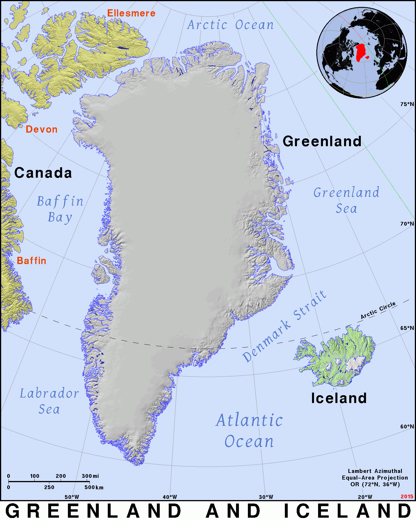 Greenland And Iceland Public Domain Maps By PAT The Free Open Source Portable Atlas