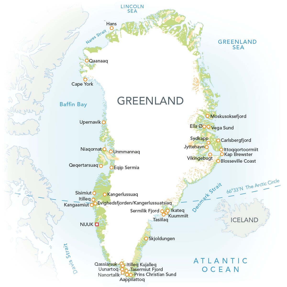 Greenland map Arctic