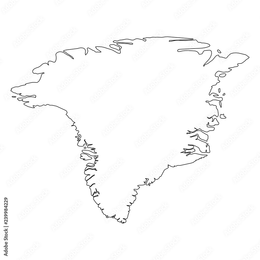 blank map of Greenland