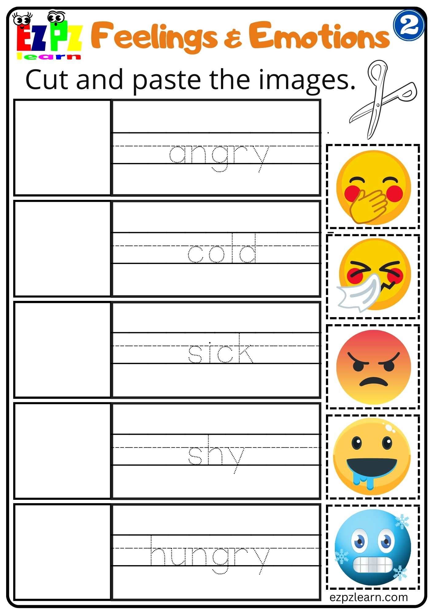 Group 2 Feelings And Emotions Cut And Paste Worksheet For Children And ESL Students Free PDF Download Ezpzlearn Group 2 Feelings And Emotions Cut And Paste Worksheet For Children And ESL Students Free PDF Download Ezpzlearn