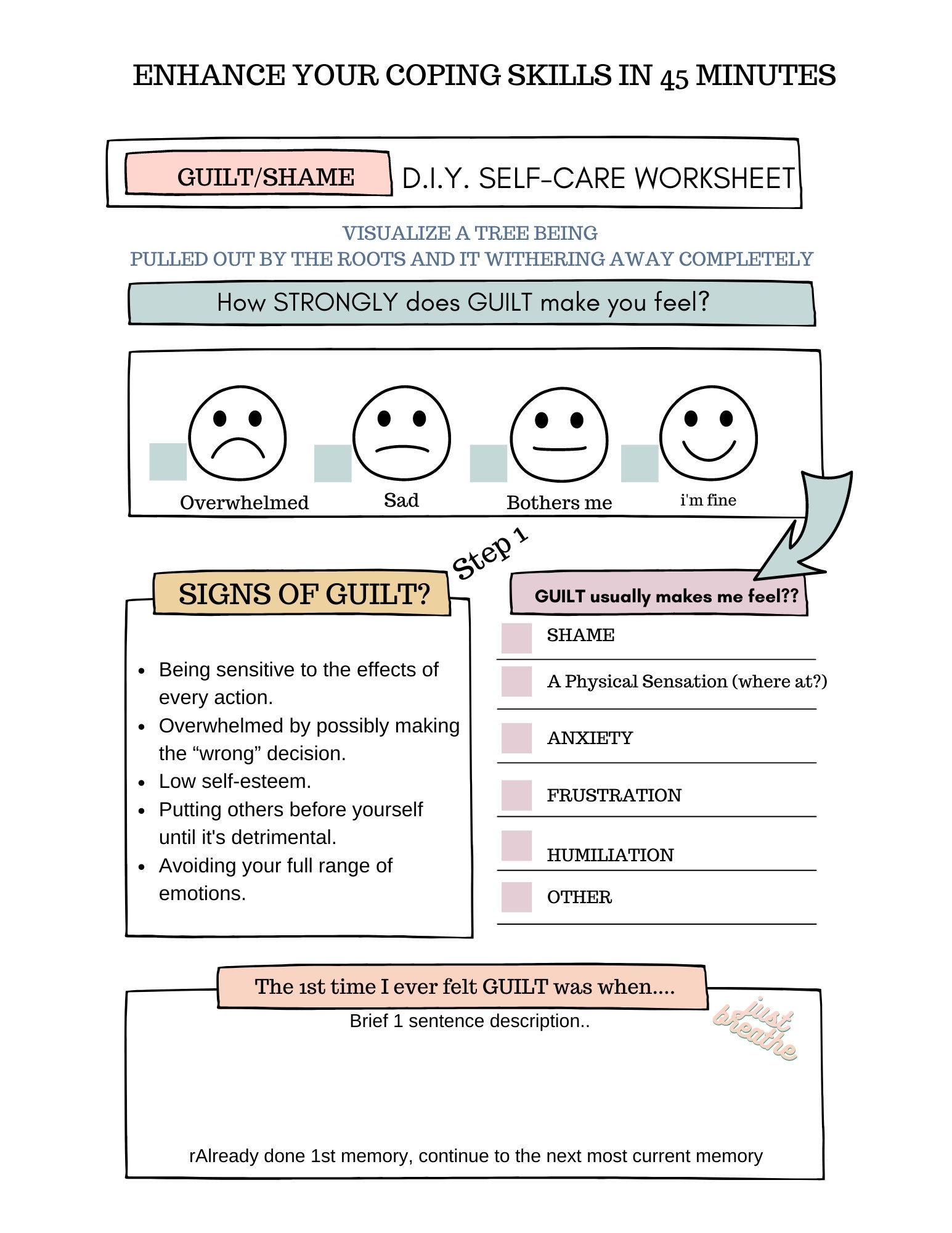 Guilt Shame Enhance Your Coping Skills Journal Self care Worksheet Printable Coping Skill Workbook Journal Guide Planner Pdf File Etsy Guilt Shame Enhance Your Coping Skills Journal Self care Worksheet Printable Coping Skill Workbook Journal Guide Planner Pdf File Etsy