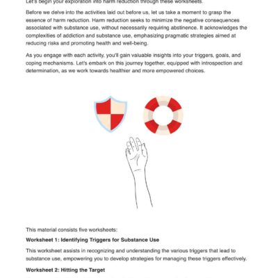 Harm Reduction Worksheets PDF