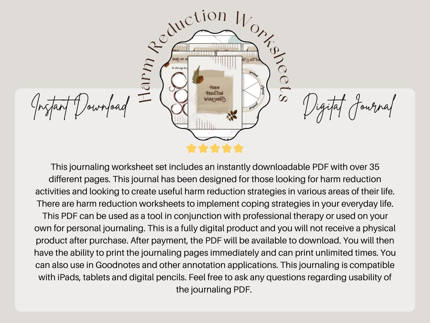 Harm Reduction Worksheets PDF Harm Reduction Strategies Harm Reduction PDF Harm Reduction Activities Harm Reduction Plan Template Etsy