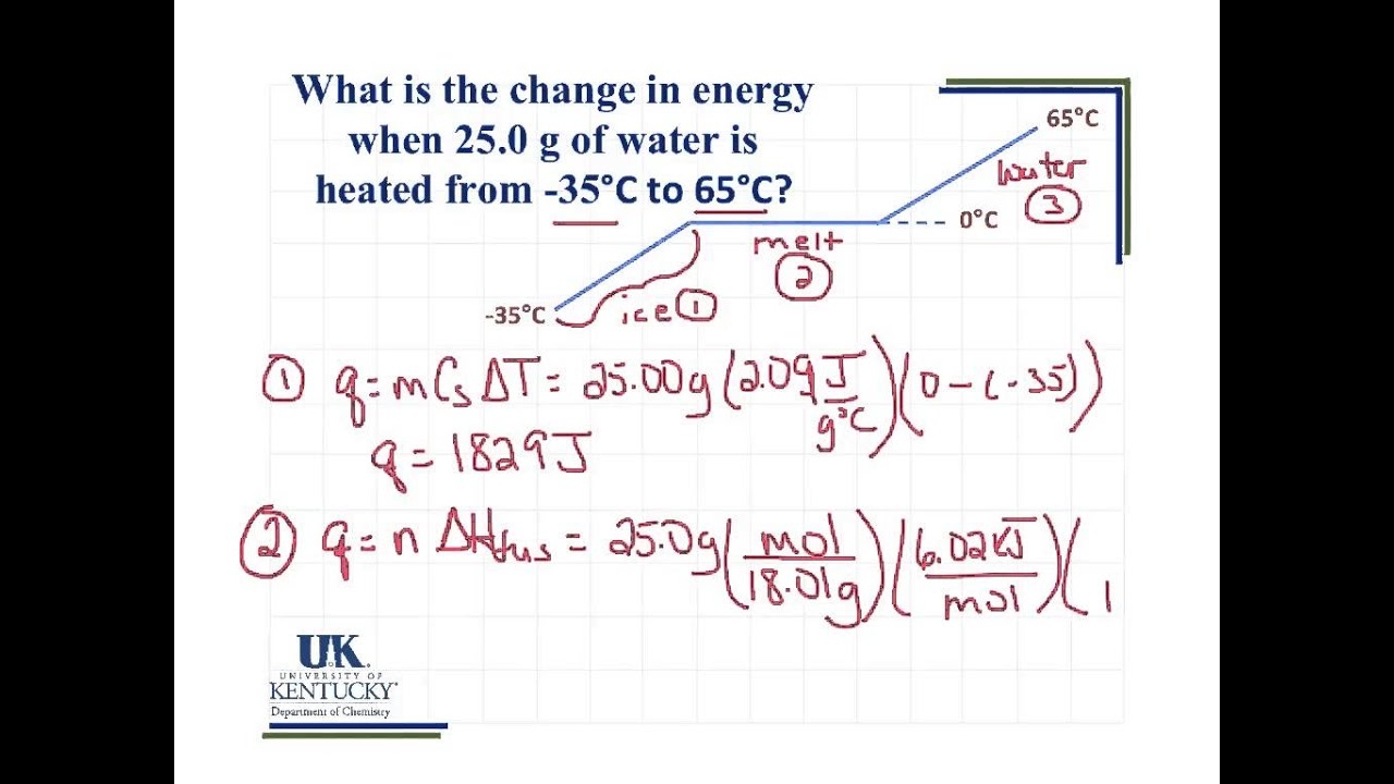 Heating Curve Calculation YouTube