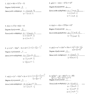 Homework Solutions Polynomials Complex Zeros HW 1 5 Studocu