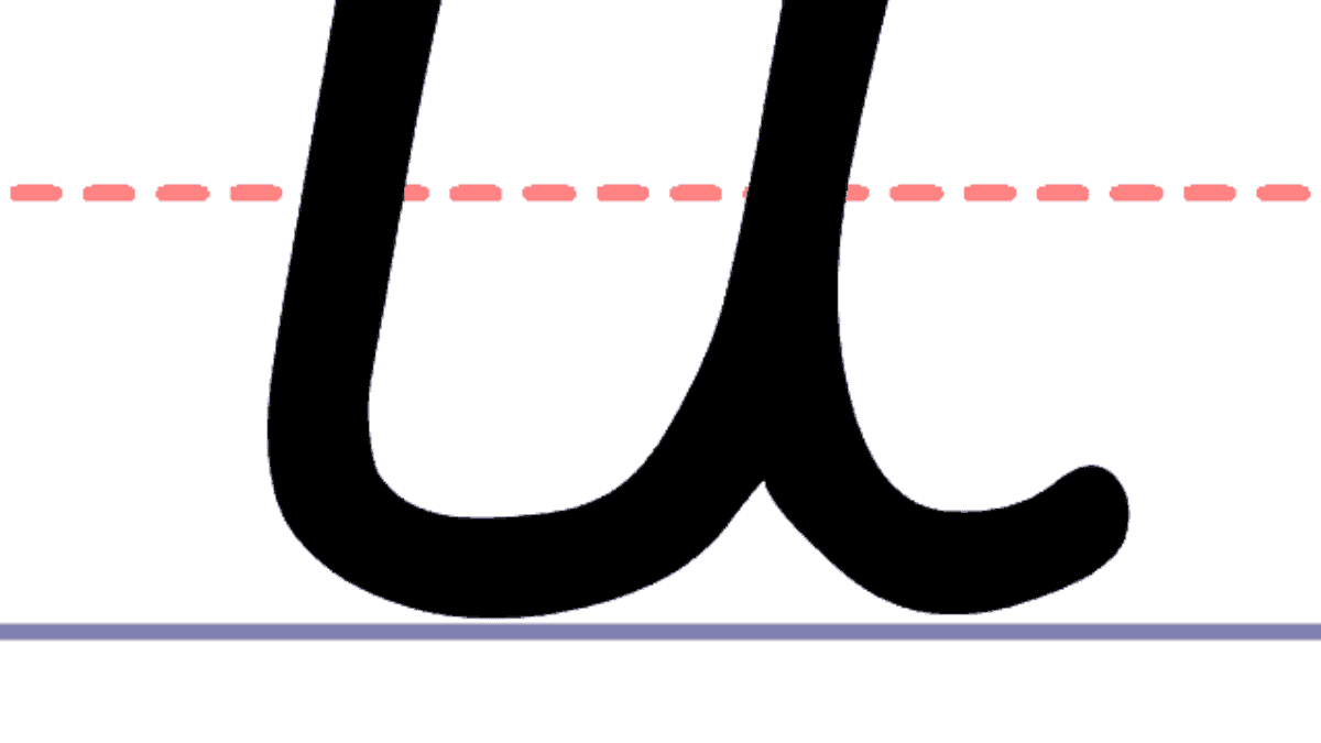 How To Write A Cursive Uppercase U