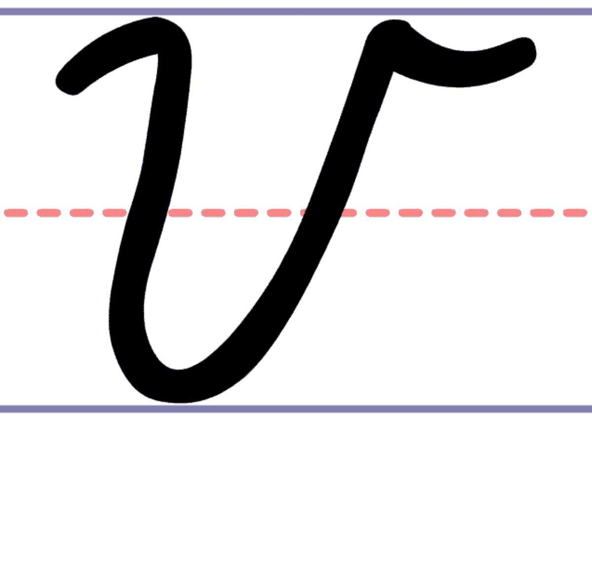 uppercase cursive v uppercase cursive v
