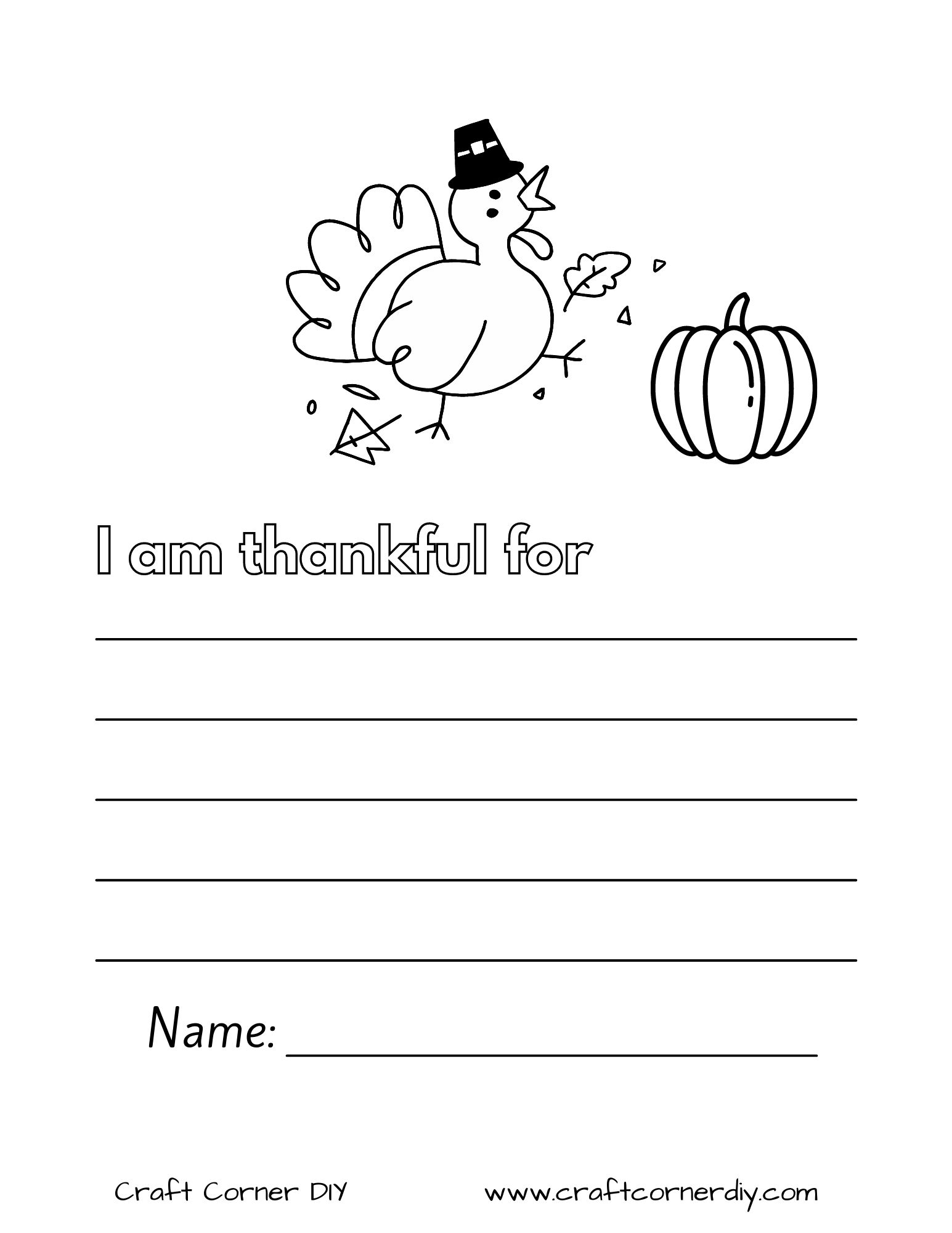 I Am Thankful For Worksheets Free Printable Craft Corner DIY I Am Thankful For Worksheets Free Printable Craft Corner DIY
