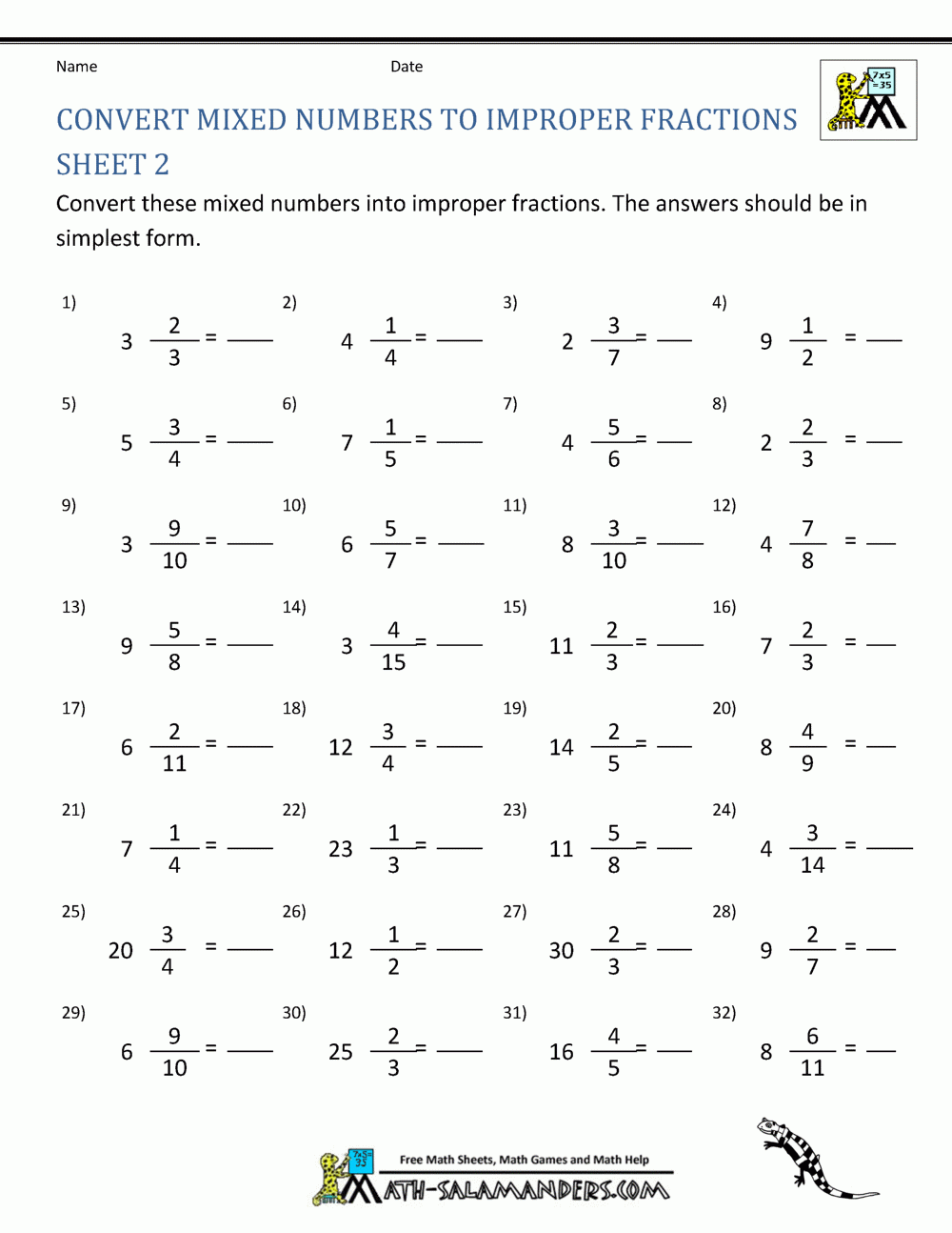 fraction worksheets pdf