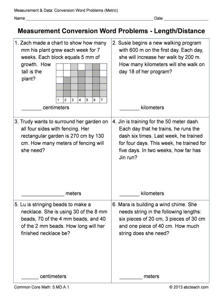 Incredible Measurements Worksheet Answers Fill Online Printable Fillable Blank PdfFiller