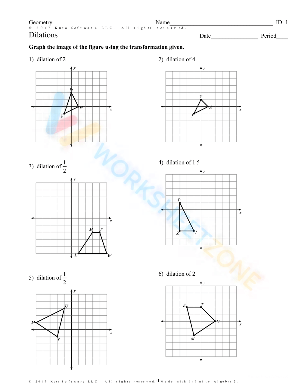 Infinite Algebra 2 Dilations Worksheet Worksheets Library