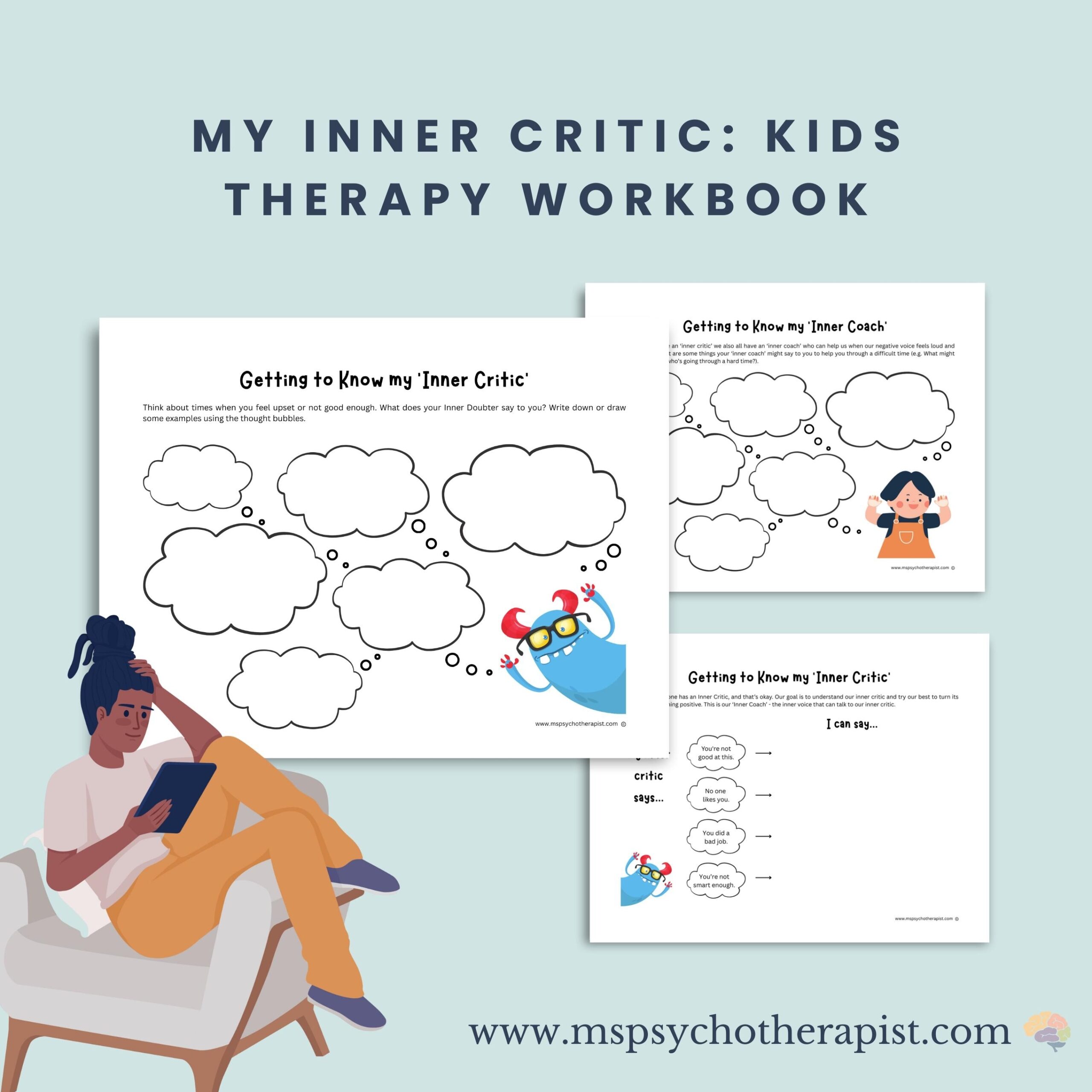 Inner Critic Workbook For Children Therapist Worksheet PDF Etsy Inner Critic Workbook For Children Therapist Worksheet PDF Etsy