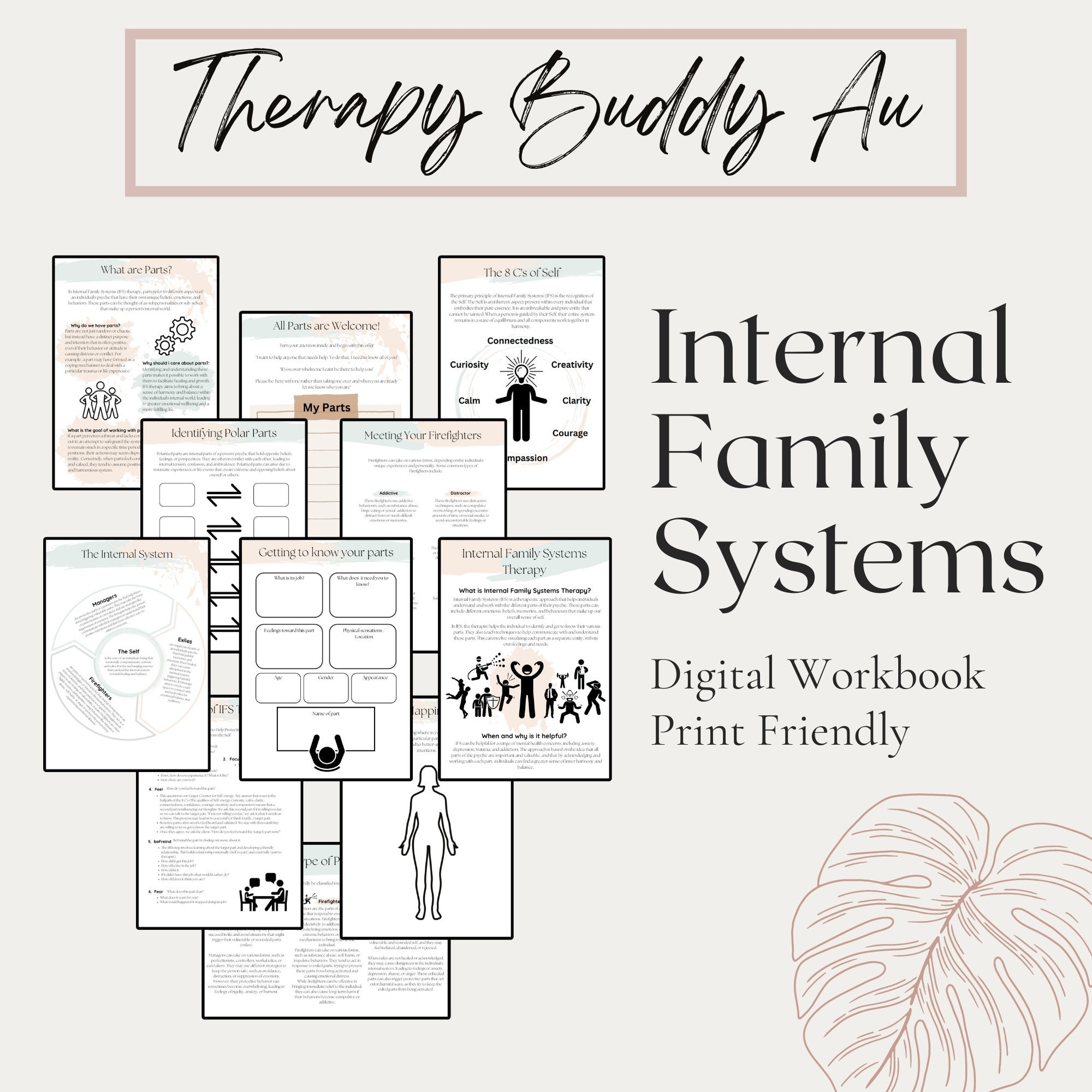 Internal Family Systems Worksheets IFS Parts Therapy Workbook Etsy