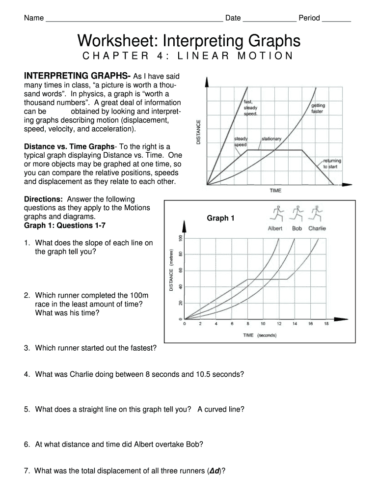 Interpreting Motion Graphs Worksheet Pdf Fill Out Sign Online DocHub