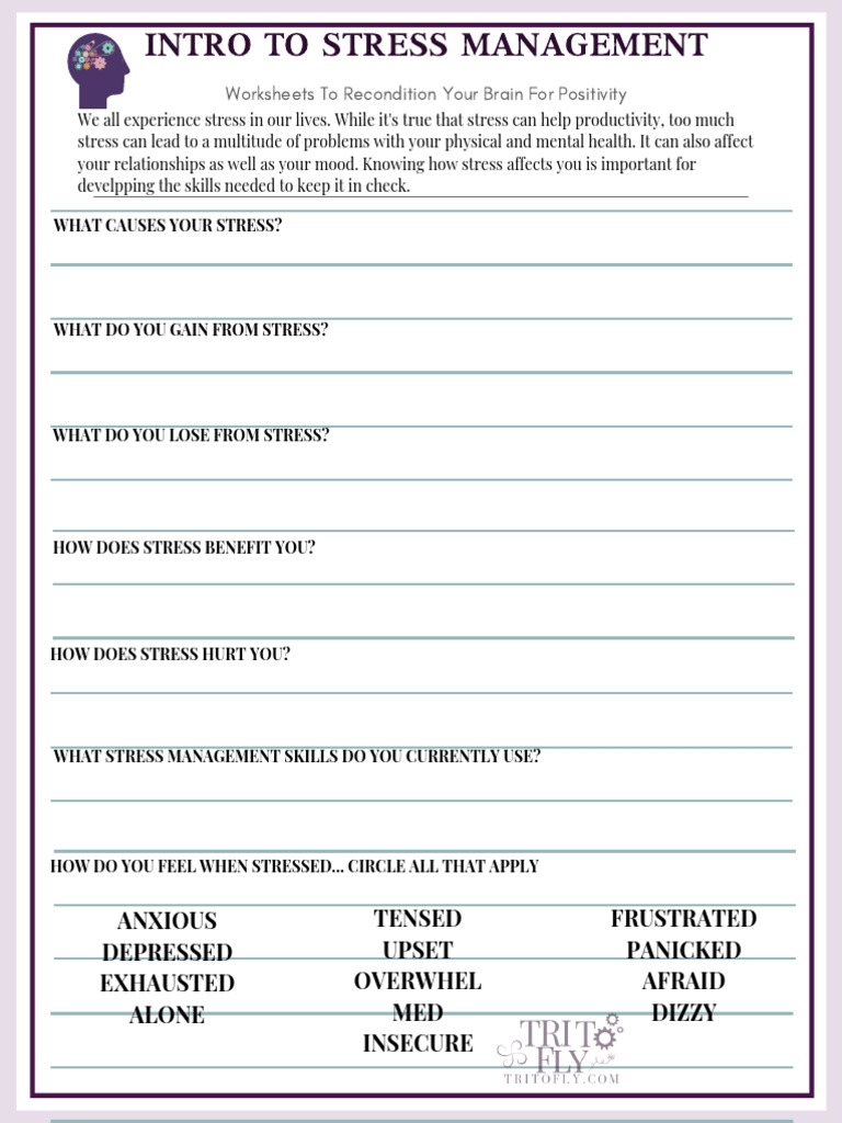 Intro To Stress Management Self Help Worksheet PDF Worksheets Library Intro To Stress Management Self Help Worksheet PDF Worksheets Library