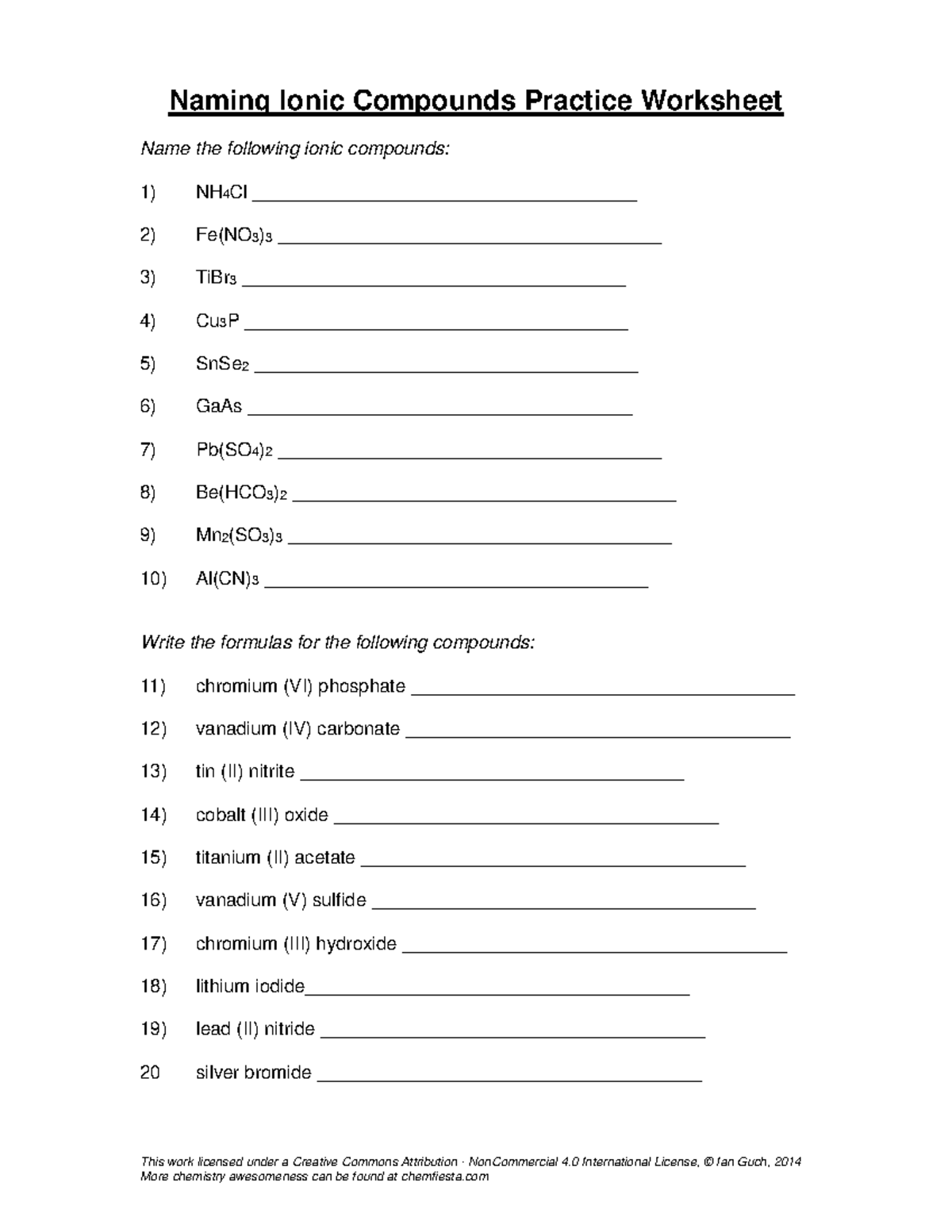 Ionic Compounds Naming Practice Worksheet 1 Chemistry Essentials Studocu Ionic Compounds Naming Practice Worksheet 1 Chemistry Essentials Studocu