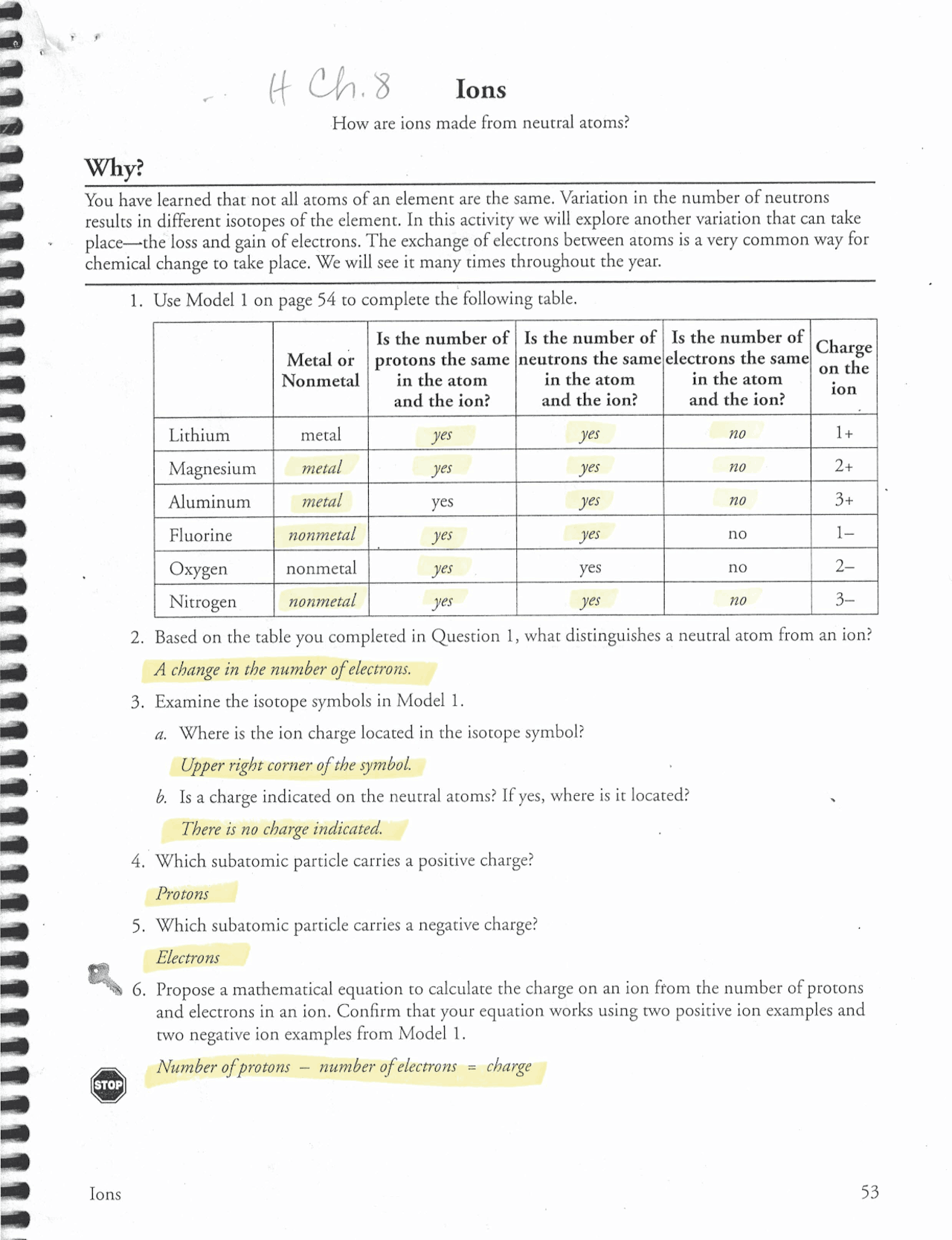 predicting ionic charges worksheet answer key