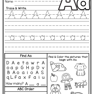 Kindergarten ABC Worksheets Made By Teachers